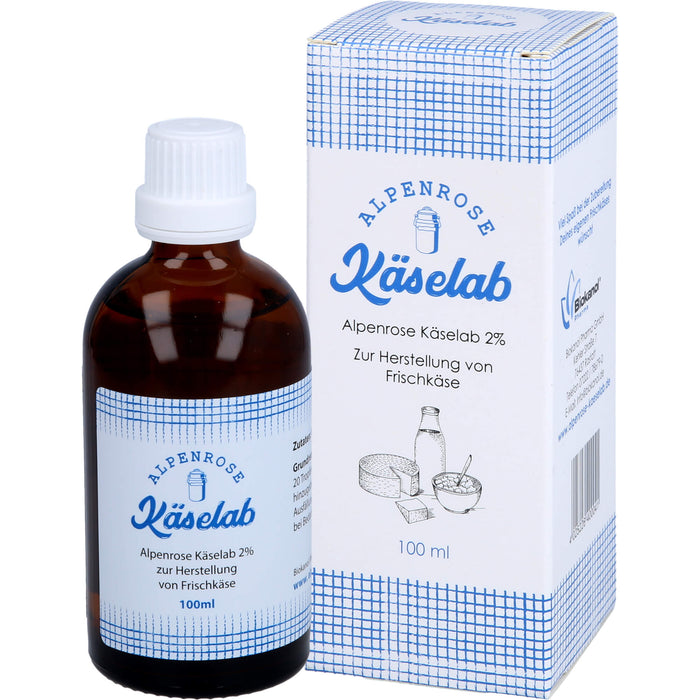 Alpenrose Käselab 2% zur Herstellung von Frischkäse, 100 ml Solution