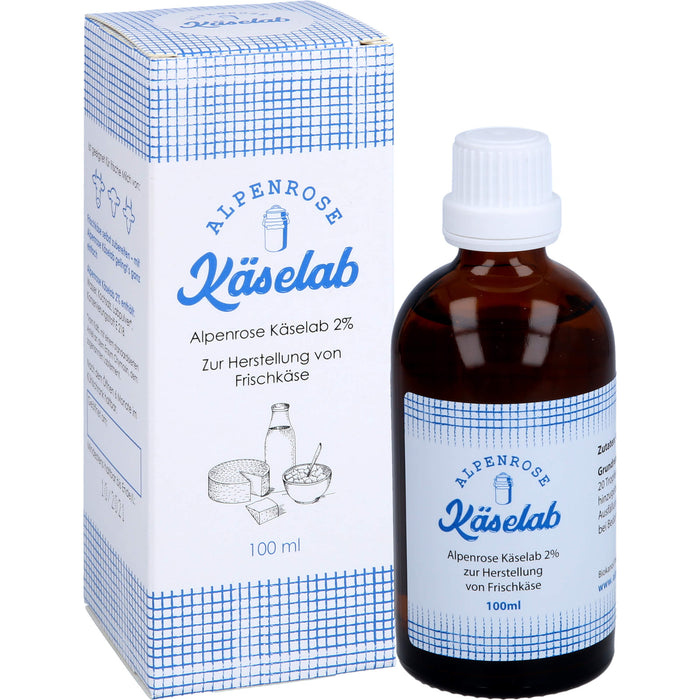 Alpenrose Käselab 2% zur Herstellung von Frischkäse, 100 ml Solution