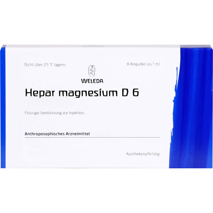 WELEDA Hepar Magnesium D6 flüssige Verdünnung bei Lebererkrankungen, 8 St. Ampullen