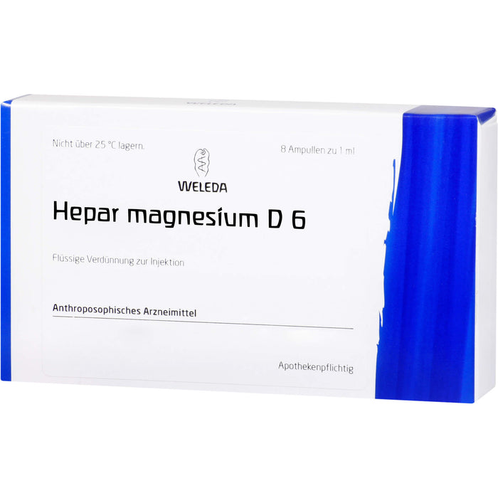 WELEDA Hepar Magnesium D6 flüssige Verdünnung bei Lebererkrankungen, 8 pc Ampoules