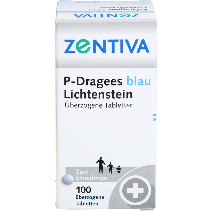 P-Dragees blau Lichtenstein, Überzogene Tabletten, 100 St UTA