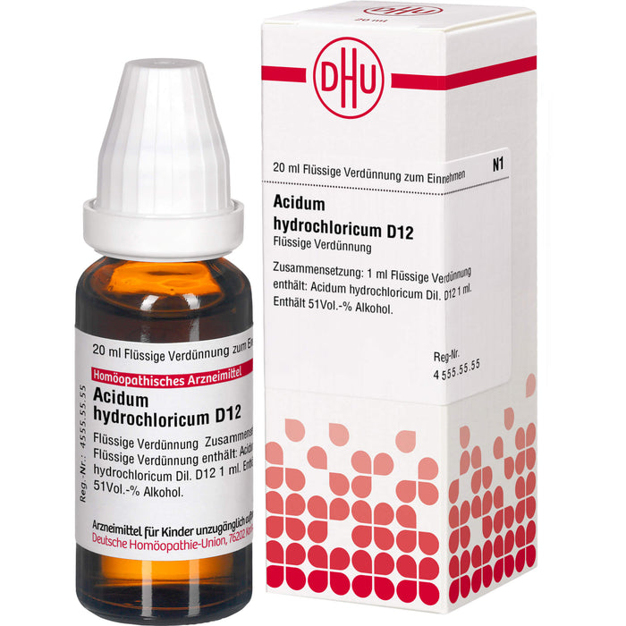 DHU Acidum hydrochloricum D12 Dilution, 20 ml Solution