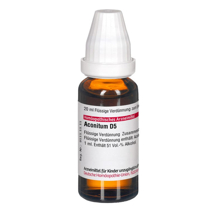 Aconitum D5 DHU Dilution, 20 ml Solution