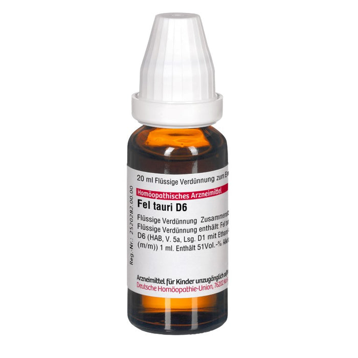Fel tauri D6 DHU Dilution, 20 ml Solution