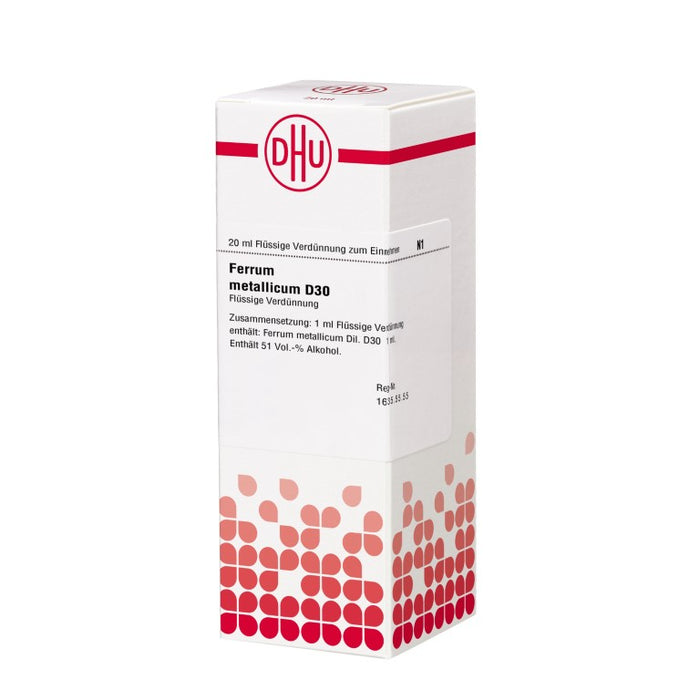 DHU Ferrum metallicum D30 Dilution, 20 ml Solution