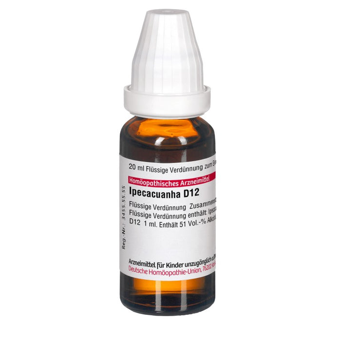 DHU Ipecacuanha D12 Dilution, 20 ml Solution