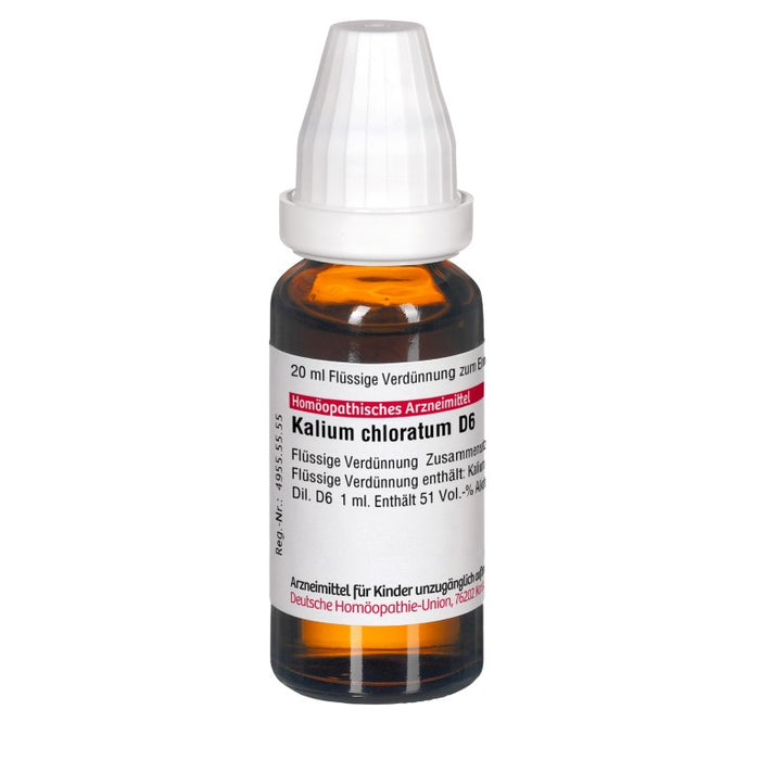 Kalium chloratum D6 DHU Dilution, 20 ml Solution