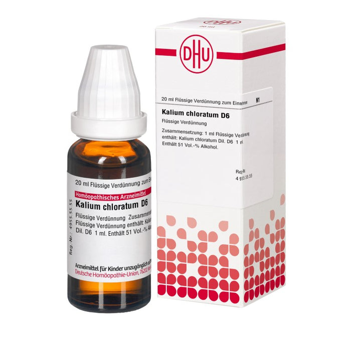 Kalium chloratum D6 DHU Dilution, 20 ml Solution