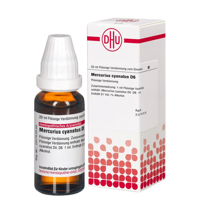 DHU Mercurius cyanatus D6 Dilution, 20 ml Solution
