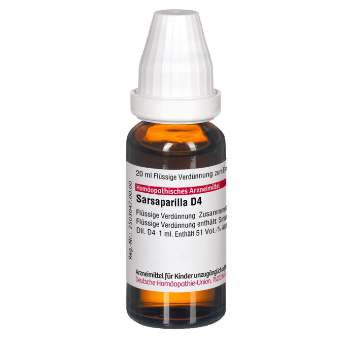 Sarsaparilla D4 DHU Dilution, 20 ml Solution