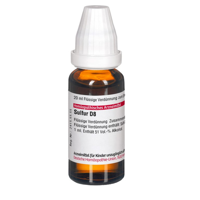 Sulfur D8 DHU Dilution, 20 ml Solution
