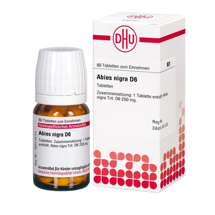 Abies nigra D6 DHU Tabletten, 80 pc Tablettes