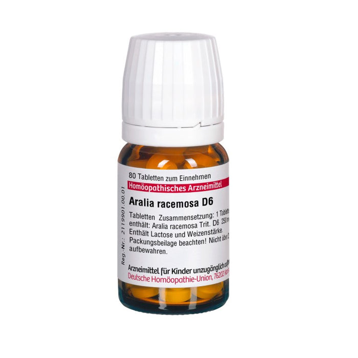 Aralia racemosa D6 DHU Tabletten, 80 pc Tablettes