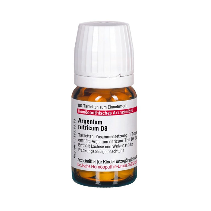 DHU Argentum nitricum D8 Tabletten, 80 St. Tabletten
