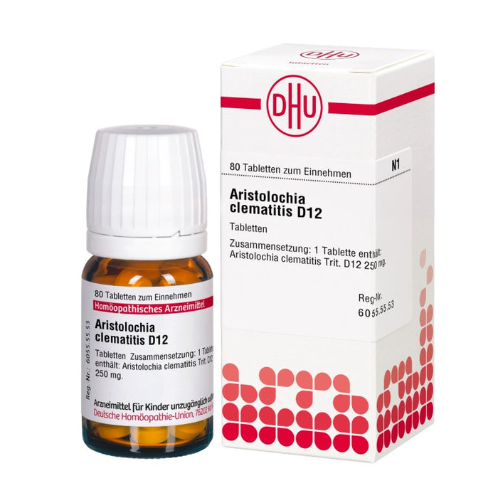 Aristolochia clematitis D12 DHU Tabletten, 80 pc Tablettes