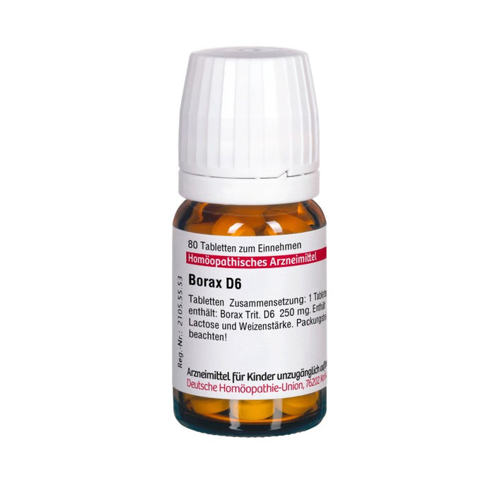 Borax D6 DHU Tabletten, 80 pc Tablettes