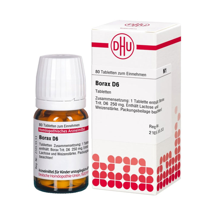 Borax D6 DHU Tabletten, 80 pc Tablettes