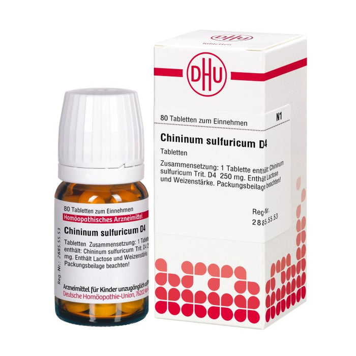 Chininum sulfuricum D4 DHU Tabletten, 80 pc Tablettes