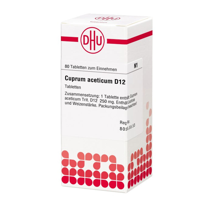 Cuprum aceticum D12 DHU Tabletten, 80 pc Tablettes