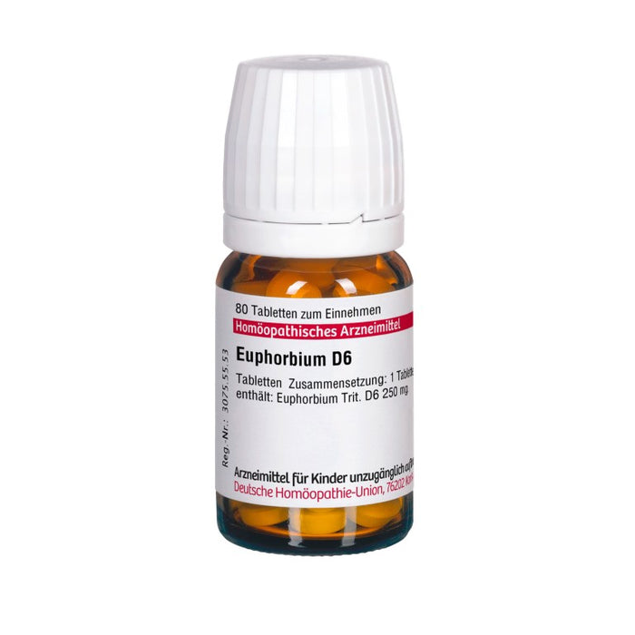 Euphorbium D6 DHU Tabletten, 80 pc Tablettes