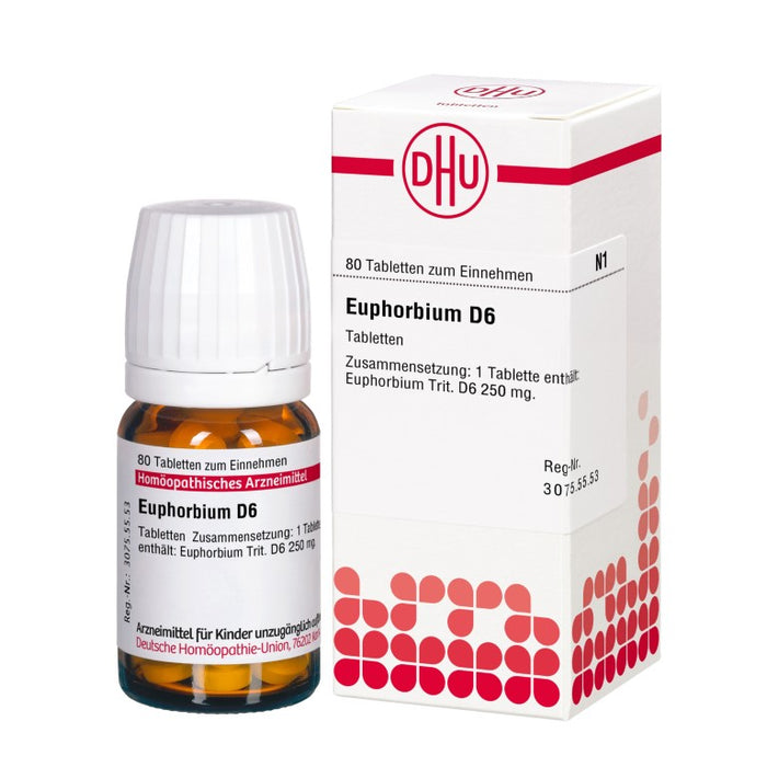 Euphorbium D6 DHU Tabletten, 80 pc Tablettes