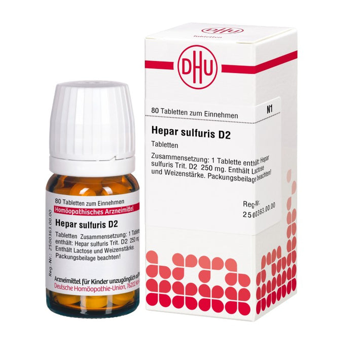 DHU Hepar sulfuris D2 Tabletten, 80 pcs. Tablets