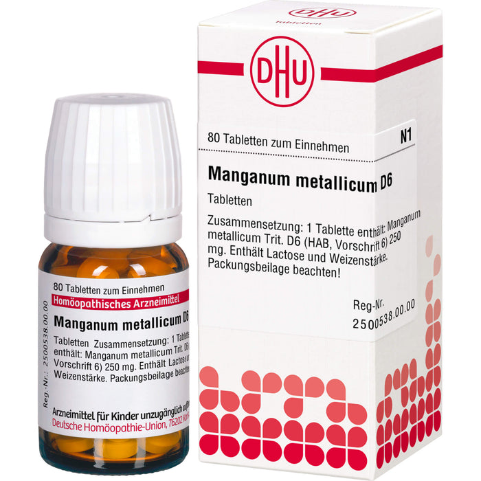 Manganum metallicum D6 DHU Tabletten, 80 pc Tablettes