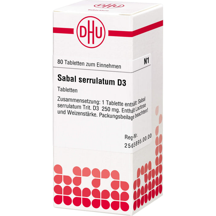 Sabal serrulatum D3 DHU Tabletten, 80 pc Tablettes