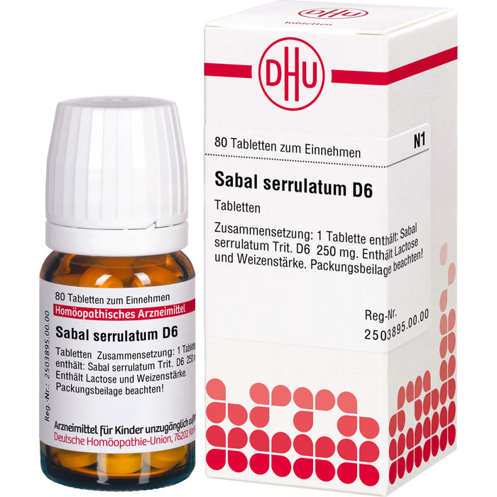 Sabal serrulatum D6 DHU Tabletten, 80 pcs. Tablets