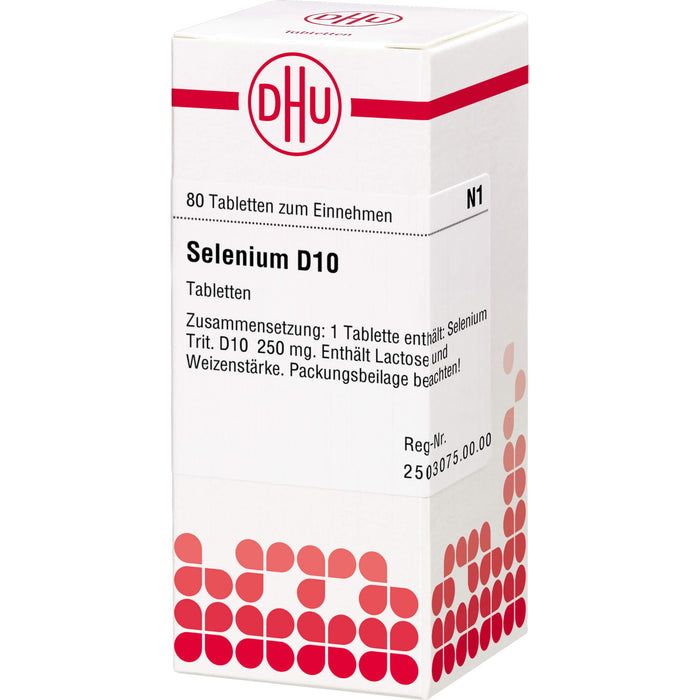 Selenium D10 DHU Tabletten, 80 St. Tabletten