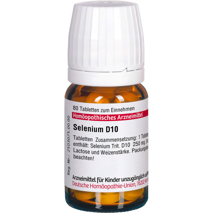 Selenium D10 DHU Tabletten, 80 St. Tabletten