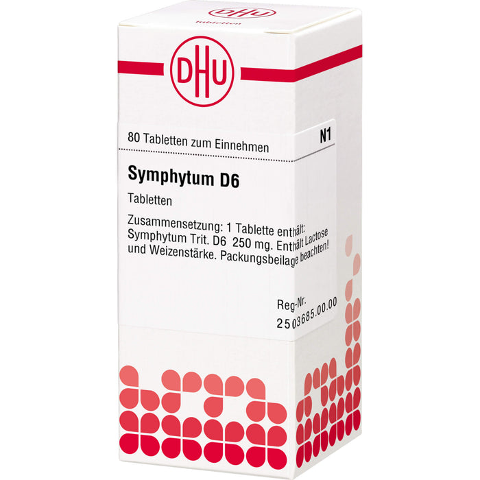 Symphytum D6 DHU Tabletten, 80 pc Tablettes