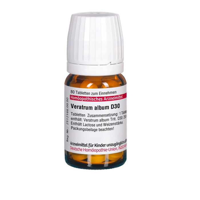 Veratrum album D30 DHU Tabletten, 80 pc Tablettes