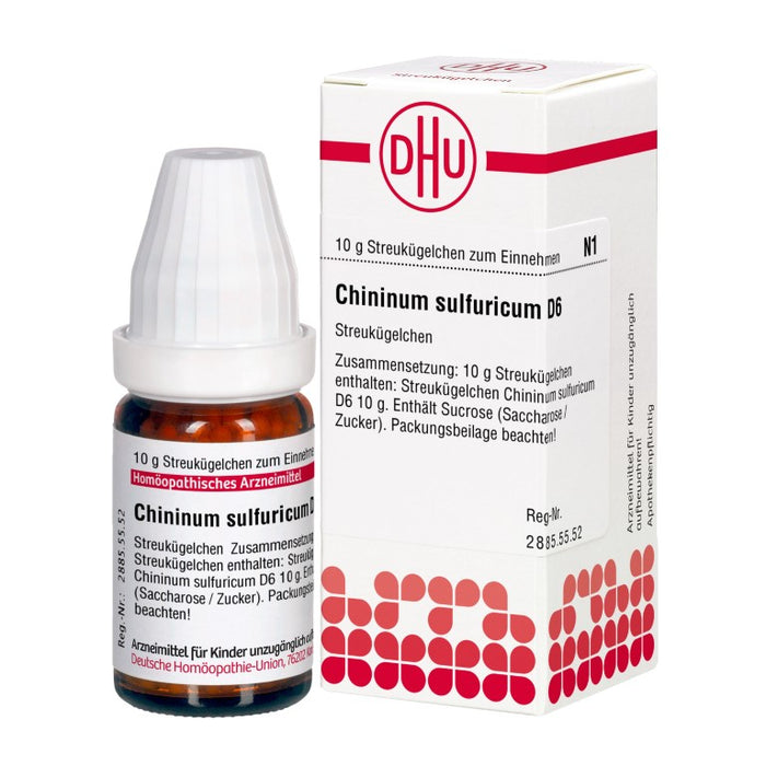 Chininum sulfuricum D6 DHU Globuli, 10 g Globules