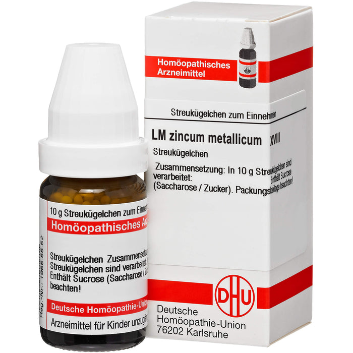 Zincum metallicum LM XVIII DHU Globuli, 5 g Globules