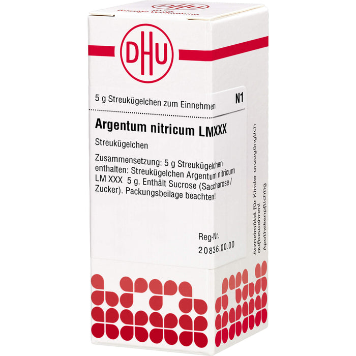 Argentum nitricum LM XXX DHU Globuli, 5 g Globules