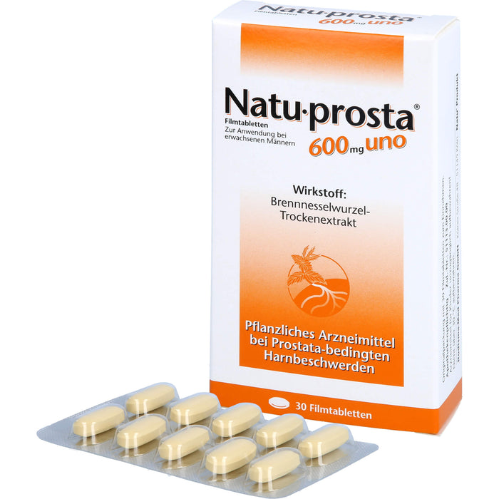 Natu-prosta 600 mg uno Filmtabletten bei Prostata-Erkrankungen, 30 pcs. Tablets