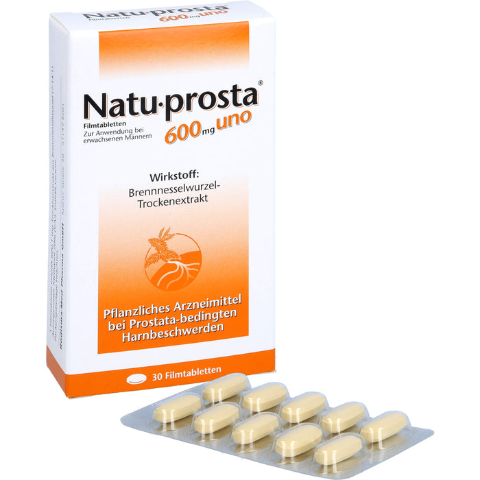 Natu-prosta 600 mg uno Filmtabletten bei Prostata-Erkrankungen, 30 pc Tablettes