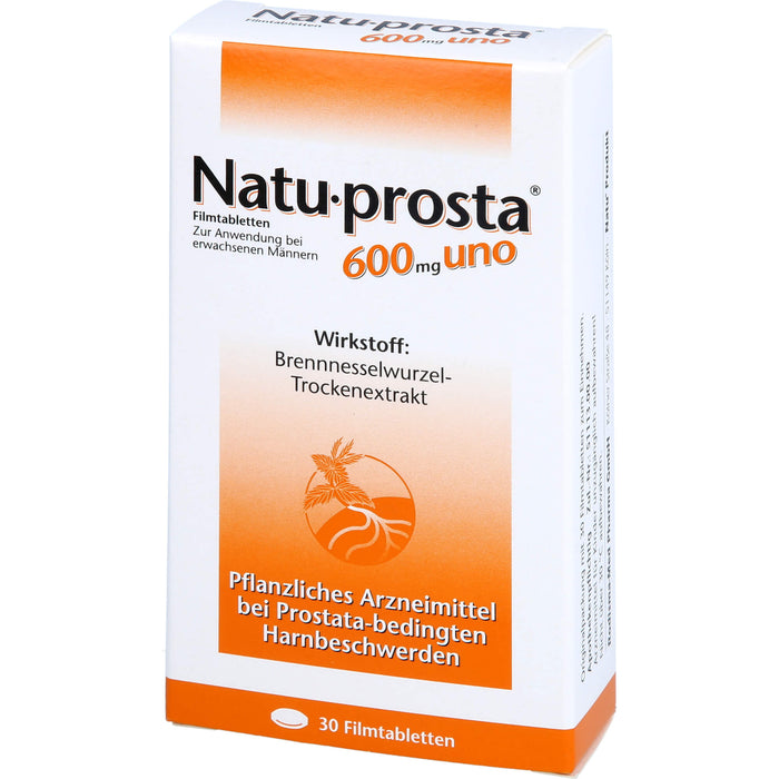 Natu-prosta 600 mg uno Filmtabletten bei Prostata-Erkrankungen, 30 pcs. Tablets