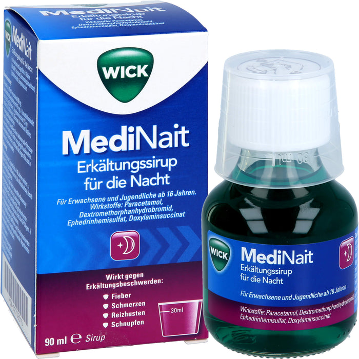 WICK MediNait Erkältungssirup, 90 ml Solution
