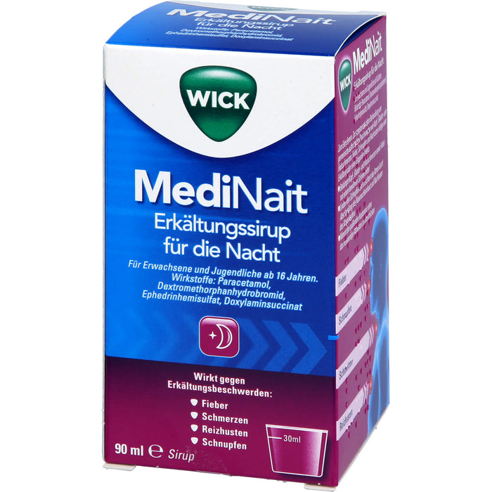 WICK MediNait Erkältungssirup, 90 ml Solution