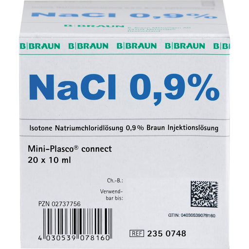 Isotone Kochsalzlösung NaCl 0,9% Braun Mini-Plasco connect, 20 ml Lösung