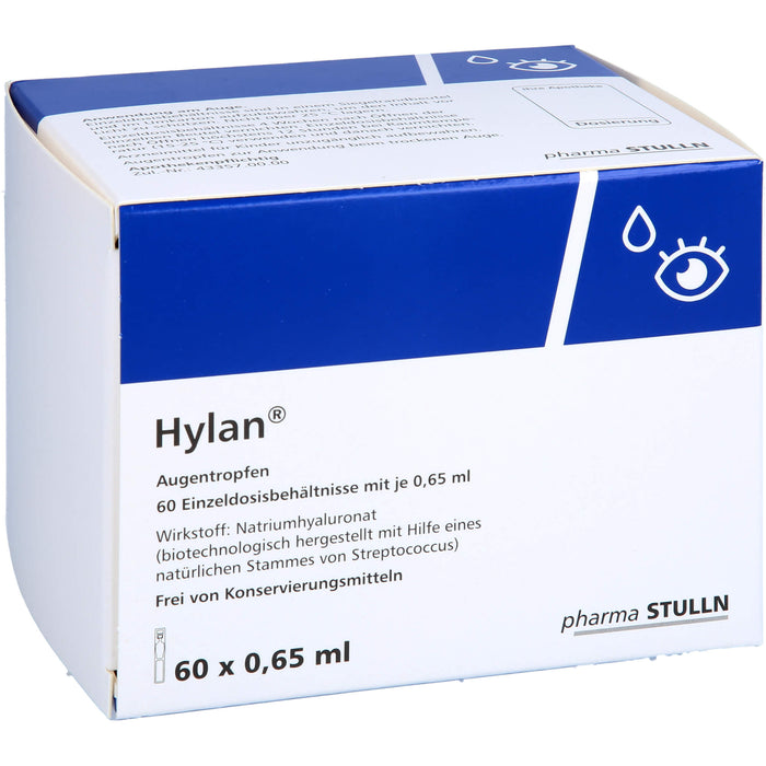 Hylan Augentropfen zur symptomatischen Behandlung beim trockenen Auge, 60 pc Solution