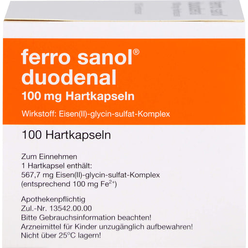 ferro sanol duodenal Hartkapseln gegen Eisenmangel, 100 St. Kapseln