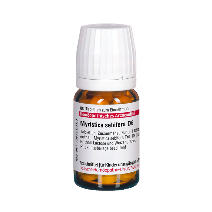 Myristica sebifera D6 DHU Tabletten, 80 pc Tablettes