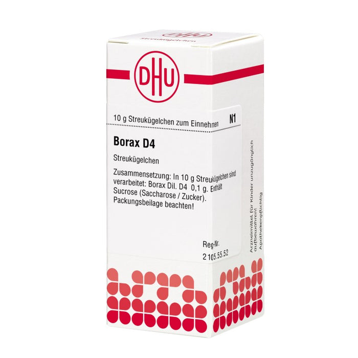 Borax D4 DHU Globuli, 10 g Globules