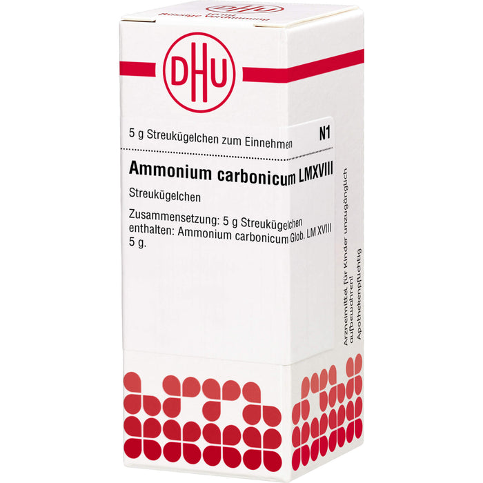 Ammonium carbonicum LM XVIII DHU Globuli, 5 g Globules