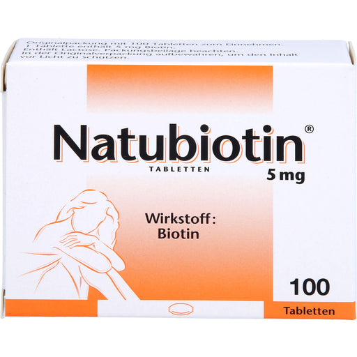 Natubiotin 5 mg Tabletten zur Vorbeugung eines Biotin-Mangels, 100 St. Tabletten