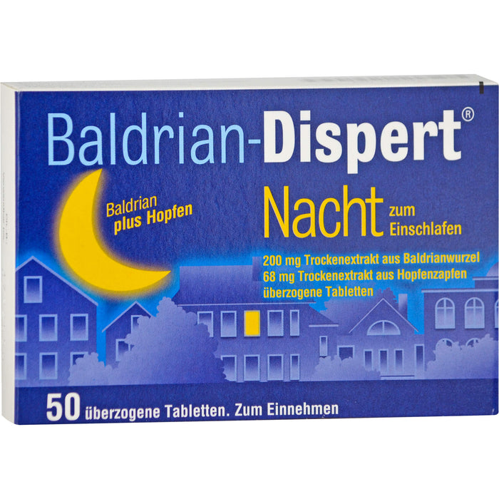Baldrian-Dispert  Nacht zum Einschlafen, 50 St. Tabletten