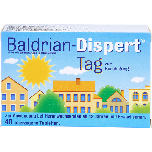 Baldrian-Dispert Tag Tabletten zur Beruhigung, 40 St. Tabletten